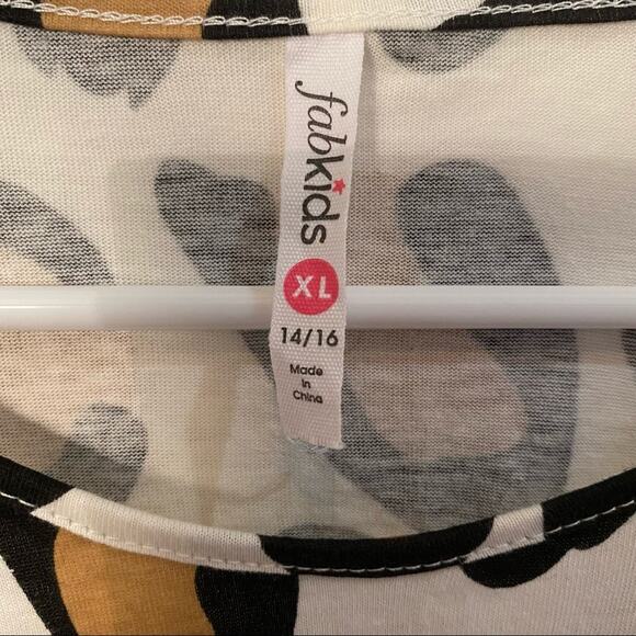 Fabkids Leopard Print Dress Girls XL 14 16 cotton Blend Fall NWT Autumn - Picture 4 of 7